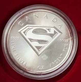 MARVEL Canada SUPERMAN Emblem 2016 Fine Silver 1 Oz. 999er Silber 1 Unze