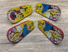 Lot of 4 Metal Toy Noise Makers Dancing Couple Tropical Joker NEW YEAR