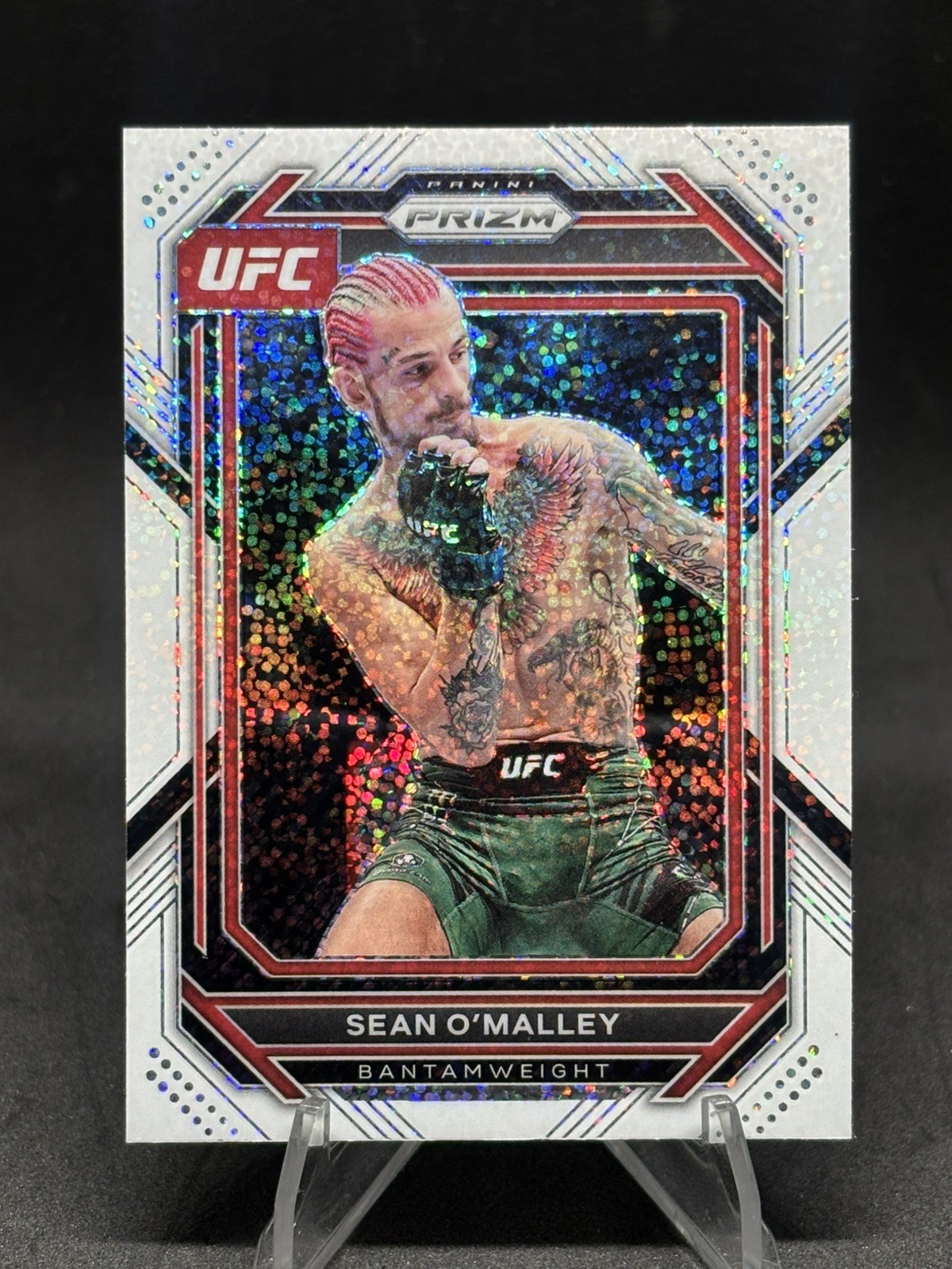 Sean O'Malley 2023 Panini Prizm White Sparkle No. 156 UFC