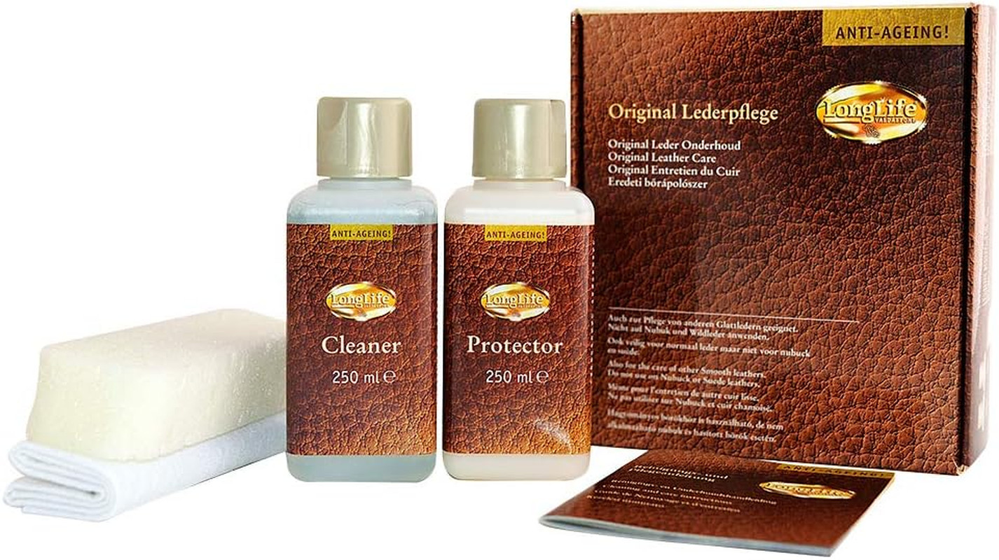 Maxi Kit d'Entretien du Cuir Nettoyant et Soin Protecteur Anti-Ageing 250ml