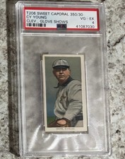 1909-11 T206 Cy Young Sweet Caporal  Glove Shows PSA 4 350/30 HOF