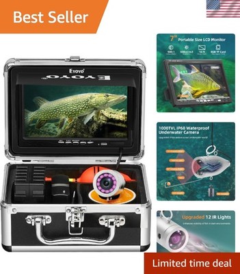 Underwater Fishing Camera Portable Video Fish Finder 1000TVL Waterproof Camer...