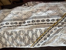 Set of 2  Pillow Shams Aztec Print 20x26 black white yellow Boho Cotton Blend