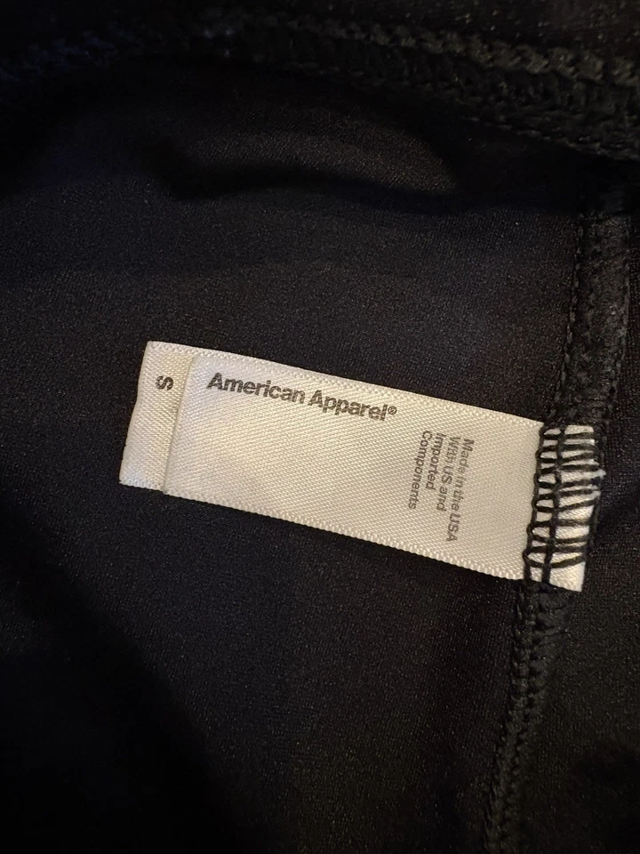 American Apparel Disco Lycra Black Leggings Size S Small - Image 2 of 2