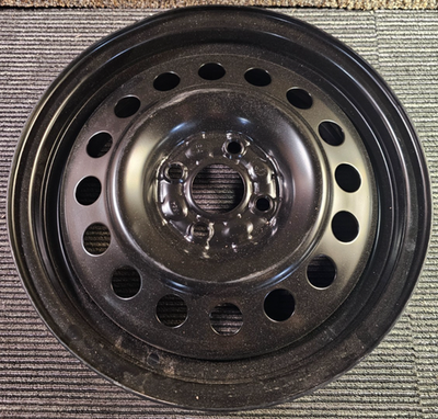 QTY 1) Dorman Black Steel Wheel Rim 15x5.5 4x100 46mm 939-304 fits