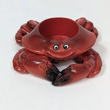 Yankee Candle Red Crab Tea Light Candle Holder Nautical Beach House Decor 2011 