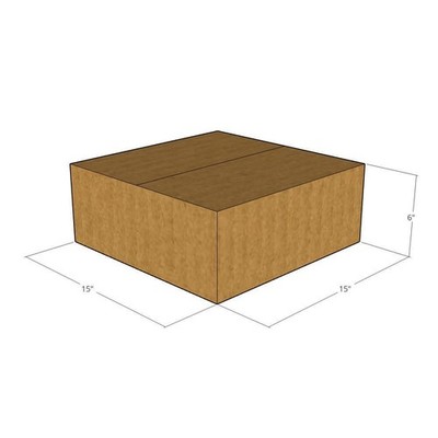 10 15x15x6 Kraft Brown Corrugated Shipping Boxes 32 ECT Single-Wall New