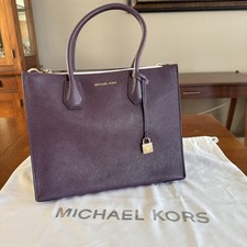 Image of Michael Kors Mercer Large Convertible Tote - Purple