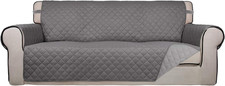 Purefit Reversible Quilted Sofa Cover, Water Resistant Slipcover Furniture Prote