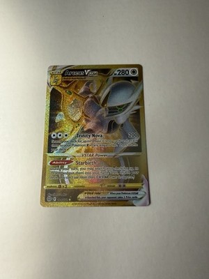 Pokemon Card TCG - Arceus VSTAR 184 Secret Rare Gold Brilliant Stars Near Mint