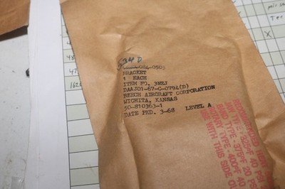 NOS Beechcraft King Air 90 100 200 300 bracket PN 50-810363-1