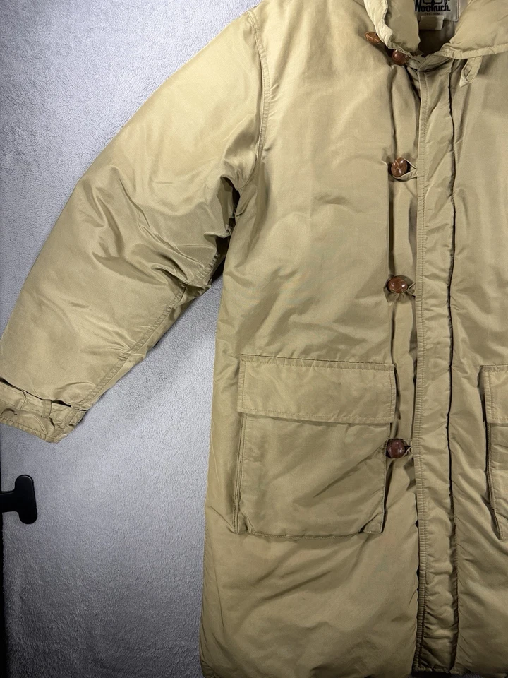 Vintage Woolrich Men's Goose Down Parka Coat Jacket Tan Size Medium USA Made - Image 2 of 4