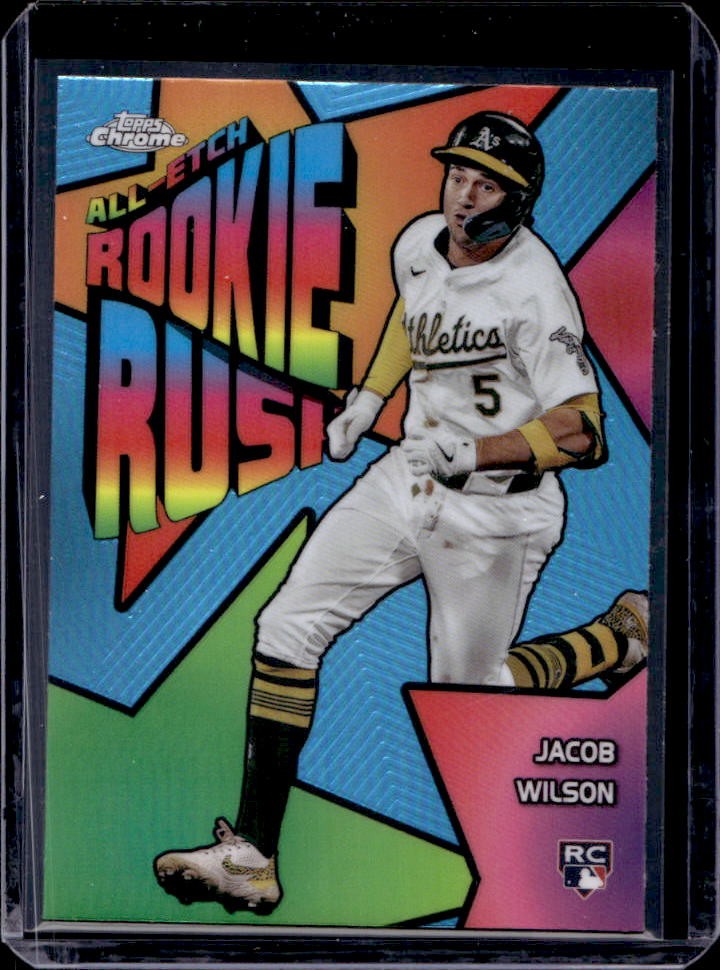 2025 Topps Chrome Jacob Wilson All-Etch Rookie Rush RC Rookie #CERR-6 Athletics