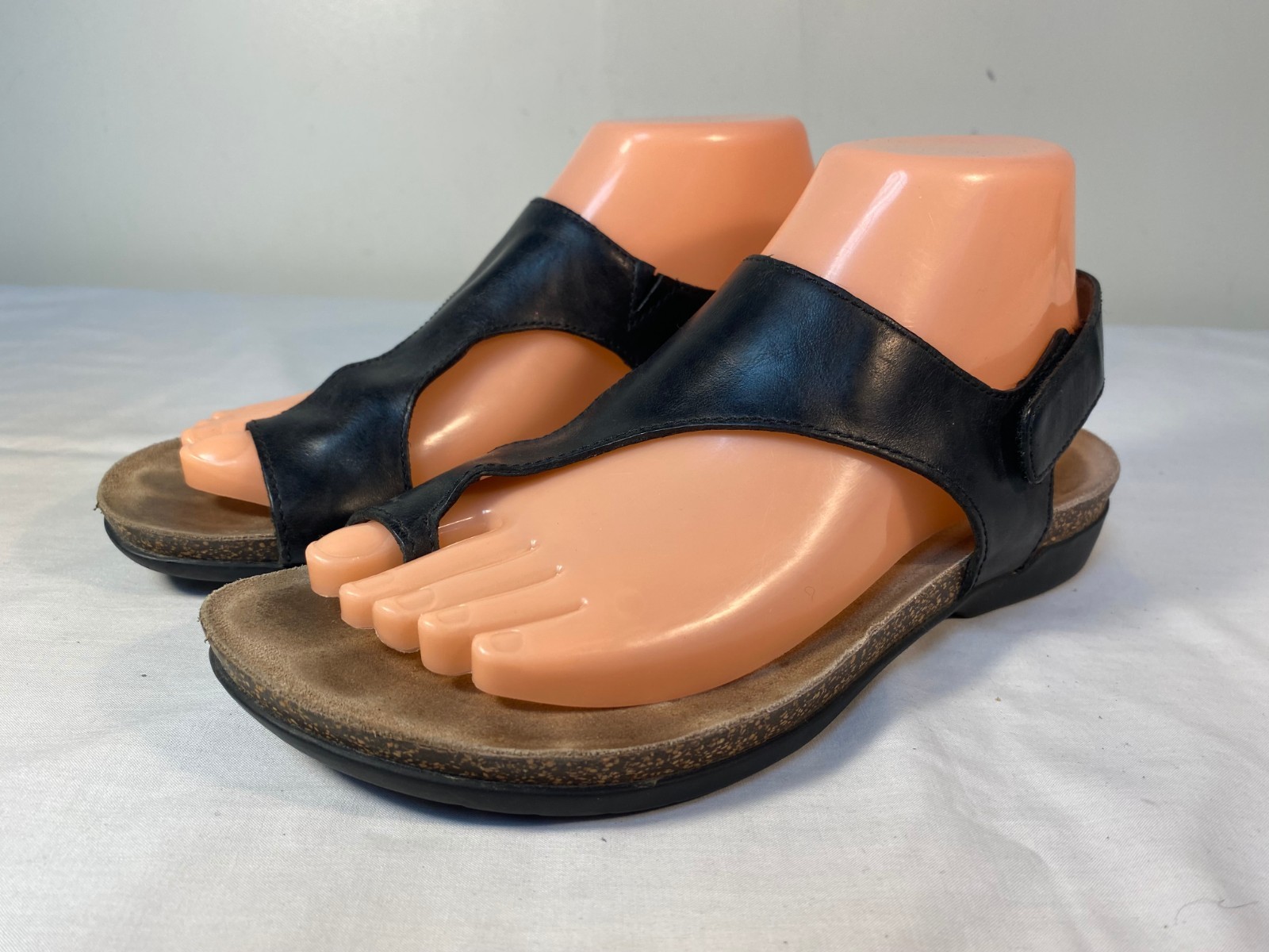 DANSKO Reece Waxy Sandals Women's Black Leather - EU 37 (US 6.5-7)
