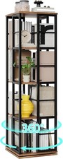 4-Tier Rotating Bookshelf 360  Display Spinning Bookshelf Book Storage Rack