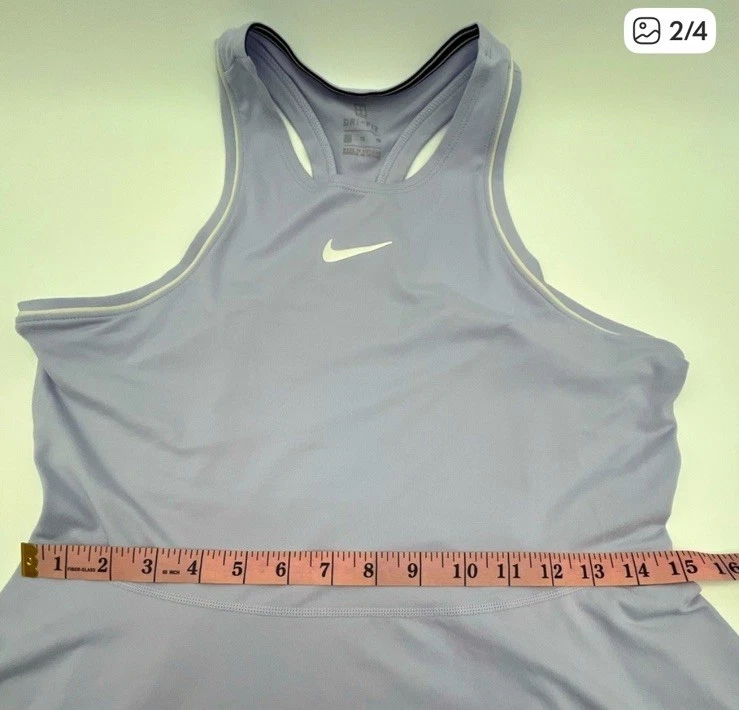 Vestido Tenis Nike Court Dri-FIT Lavanda-Color LILA 207230-100 Blanco Juvenil XL Foto 3 de 4