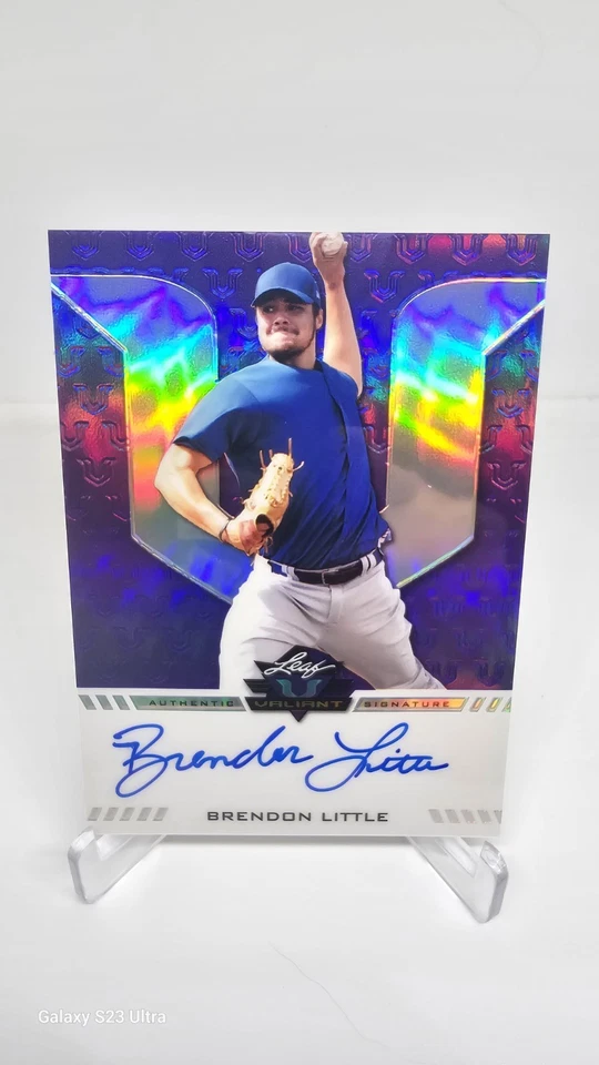 2017 Leaf Valiant Brendon Little RC Purple Prismatic/15 SSP Mint! - Image 2 of 4