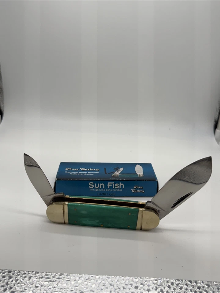 Frost SUNFISH, elephant toe Pocketknife Vintage Stock smooth red bone - Image 2 of 4