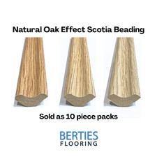 Natural Oak Effect Scotia Beading Flooring Edging Strips 2.4m Length Neat Finish