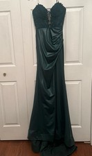 Jovani 43267 prom dress green strapless size  00