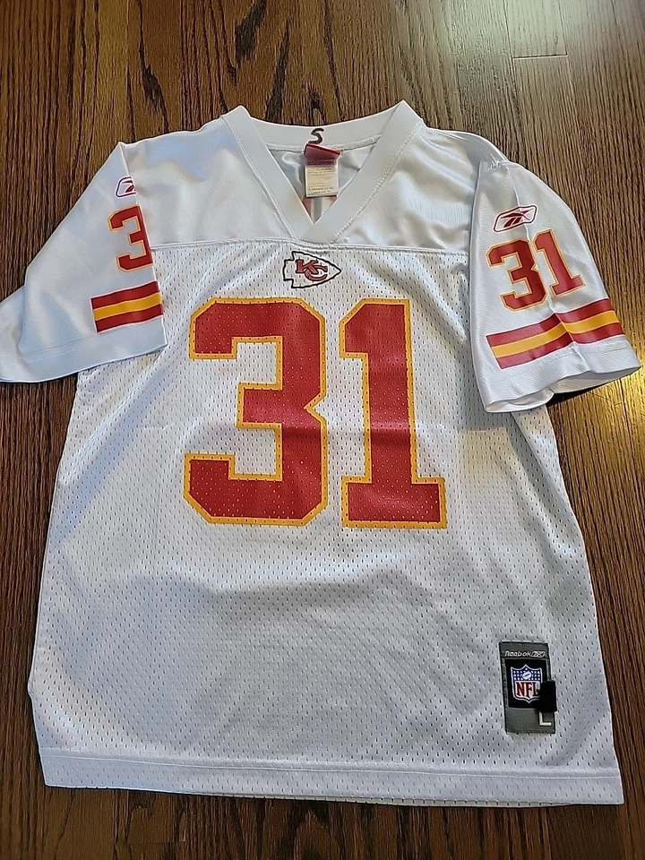 锐步牧师福尔摩斯堪萨斯城酋长队NFL橄榄球球衣青少年大号14-16  — 第 2/4 张图片