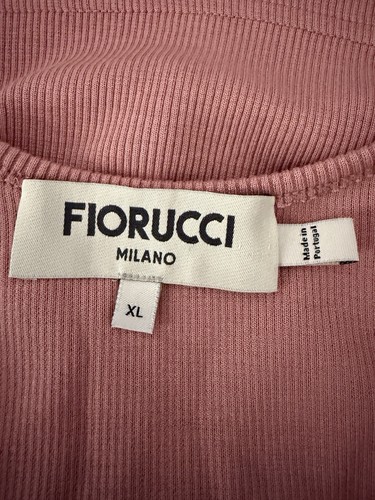 Women’s Fiorucci Pink Ribbed Tank Top, Size XL - Picture 6 of 9