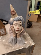 Lladro Sad Jester Clown Bust 5129 Excellent Condition