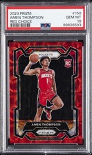 2023 PANINI PRIZM RED CHOICE #150 AMEN THOMPSON 35/88 PSA 10
