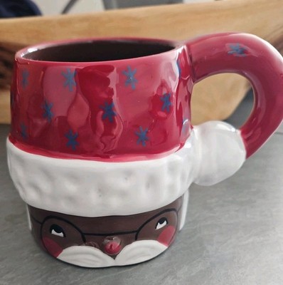 BNWT: Isabela Dos Santos for Anthropologie Black Santa Mug