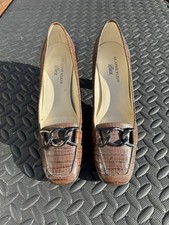 Anne Klein Women's Brown Leather Shoes, Size 4
