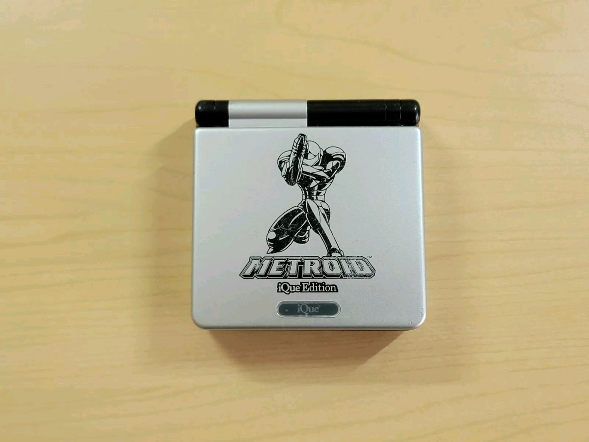 iQue Nintendo Game Boy Advance SP Metroid Black Silver AGS-101 US Seller