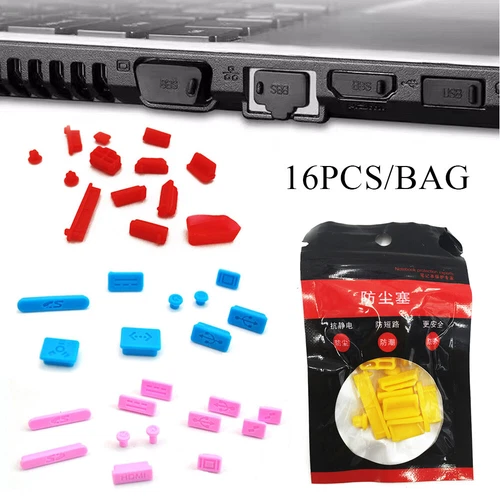 16 Pezzi Nuovo Coperchio Per Spina Porta Usb Hdmi In Silicone Anti-Polvere ▼