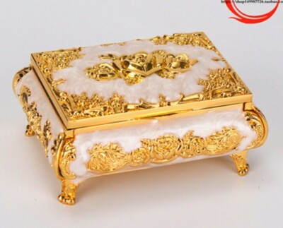 TIN ALLOY WHITE GOLD  RECTANGLE MUSIC BOX    YOU BELONG WITH ME   