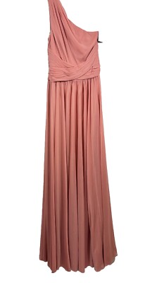 NWT David's Bridal One Shoulder Mesh Bridesmaid Dress Full Skirt Style  F19932 | eBay