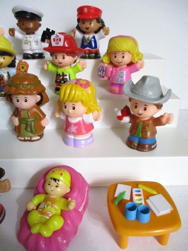 Fisher Price Newest Little People Lot Figures Baby Pilot Captain Shepard Cowboy - Picture 4 of 4