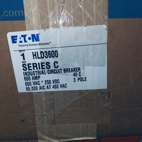 EATON HLD3600 SERIES C BREAKER 3POLE 600A 600V 250VDC NEW IN BOX READY TO SHIP