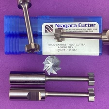 NIAGARA  1/2”X 0.200" Solid Carbide T-Slot Cutter 1/2” Shank 8 tooth🎯Machinist