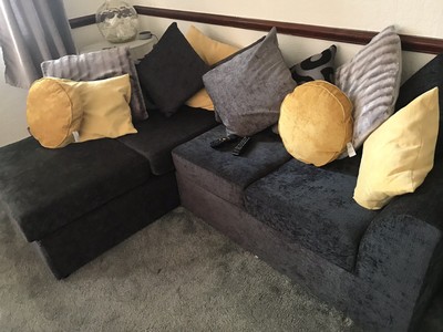 Dark Grey Corner Sofa And 2 Seater Used 8 Months Old Ebay
