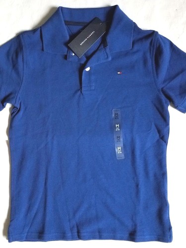 TOMMY HILFIGER Polo Shirt Flag Logo Big Boys Size M L XL Red Blue Navy Orange SS - Picture 7 of 19