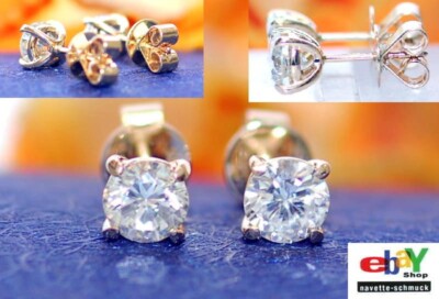 wertvolle exklusive 1,04ct Brillant 585er 18kt. Goldohrstecker Wert 6990   Euro