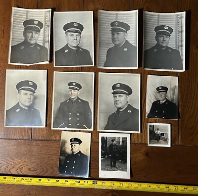 Vintage Lot of Fireman firefighter photos 1930-60s