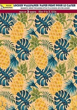 Magnetic Locker Wallpaper Made in USA Tropical Leaves - Pack of 3 Sheets vb042 