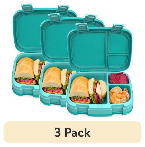 Leak-Proof, Versatile 4-Compartment Bento-Style Lunch Box with Removable Divider