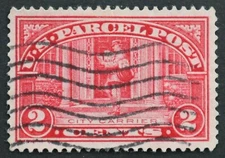 U.S. Used #Q2 2c Parcel Post, XF Jumbo. Lovely Wave Cancel. A Jumbo Gem! 