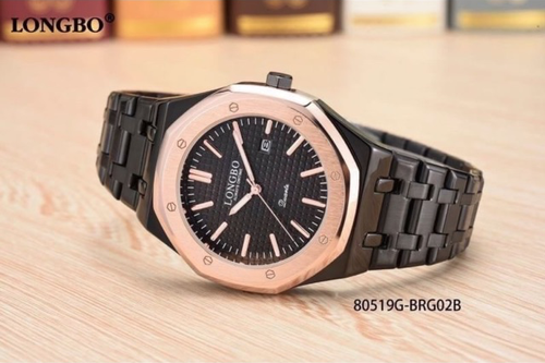Orologio da Polso Uomo Marca Longbo Ottagonale Acciaio Color Oro Rosa e  Nero Top | eBay