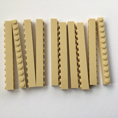 10 Lego Bausteine 1x12 tan beige NEU Grundsteine Basic Steine 6112