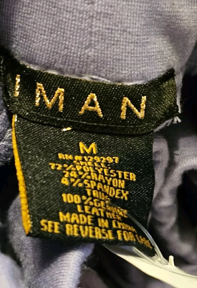 Iman Global Chic PC Ponte & Suede Leg Purple Women's Sz Medium Lounge Pants NWT - Image 4 of 4