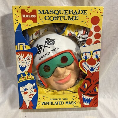1950s HALCO ''Grand Prix'' RACE CAR DRIVER Halloween Costume not Ben Cooper NASCAR