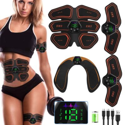 Muscle Stimulator Abdominal Hip Trainer Toner Abs Fitness Training Body Slimming