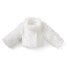 American Girl Janie Jack Soft as Snow Fur Jacket New